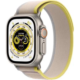 Apple Watch Ultra 2 (2023) GPS + Cellular 49 mm - Titanium Naturel titanium - Trail-bandje Geel