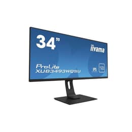 34-inch Iiyama ProLite XUB3493WQSU-B1 LCD Beeldscherm Zwart