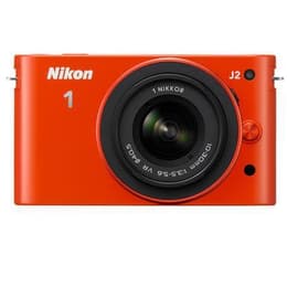 Hybride camera Nikon 1 J2 - Oranje + Lens Nikon 1 Nikkor VR 10-30mm f/3.5-5.6 PD-Zoom