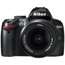 Spiegelreflexcamera D3000 - Zwart + Nikon Nikkor AF-S DX 18-55 mm f/3.5-5.6 G ED II + Nikkor AF-S DX 55-200 mm f/4-5.6 G ED f/3.5-5.6 + f/4-5.6