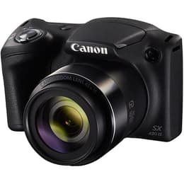 Compactcamera PowerShot SX430 IS - Zwart + Canon Zoom Lens 45x IS 24-1080mm f/3.5-6.8 f/3.5-6.8