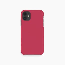 Hoesje iPhone 11 - Natuurlijk materiaal - Rood
