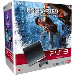Console Sony PlayStation 3 Slim 250GB + controller + videospel Uncharted 2: Among Thieves - Zwart