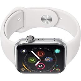 Apple Watch Series 4 (2018) GPS + Cellular 44 mm - Roestvrij staal Zilver - Sportbandje Wit