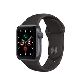 Apple Watch Series 5 (2019) GPS 40 mm - Aluminium Spacegrijs - Sportbandje Zwart