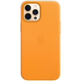 Apple Hoesje iPhone 12 Pro Max Hoesje - Leer Geel