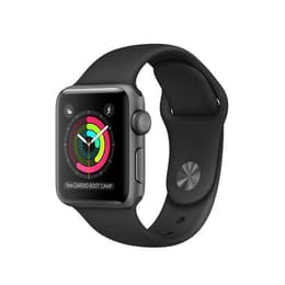 Apple Watch (Series 2) 2016 GPS 38 mm - Aluminium Spacegrijs - Nike sport armband Zwart