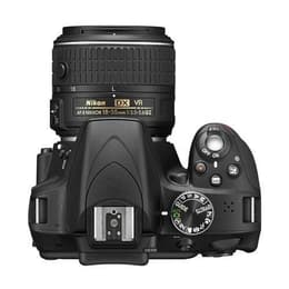 Reflex Nikon D3300 - Zwart + Lens  18-55mm f/3.5-5.6GVRII