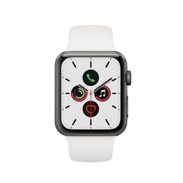 Apple Watch (Series 5) 2019 GPS + Cellular 44 mm - Aluminium Spacegrijs - Sport armband Wit