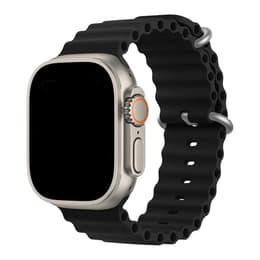 Apple Watch Ultra 2 (2023) GPS + Cellular 49 mm - Titanium Naturel titanium - Ocean-bandje Zwart