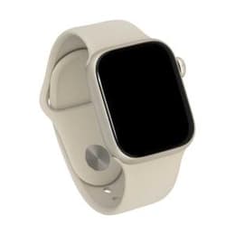 Apple Watch Series 8 (2022) GPS 45 mm - Aluminium Sterrenlicht - Sportbandje Wit