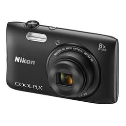 Compactcamera Coolpix S5300 - Zwart + Nikon Nikkor 8x Wide Optical Zoom 25-200mm f/3.7-6.6 f/3.7-6.6