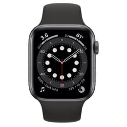 Apple Watch (Series 6) 2020 GPS 44 mm - Aluminium Spacegrijs - Sportbandje Zwart