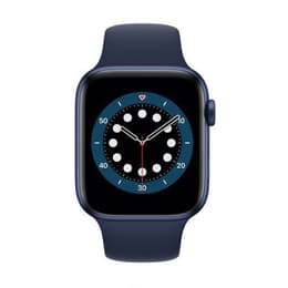 Apple Watch (Series 6) 2020 GPS 44 mm - Aluminium Blauw - Sportbandje Blauw