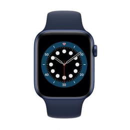 Apple Watch Series 6 (2020) GPS 44 mm - Aluminium Blauw - Sportbandje Blauw