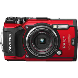 Compactcamera Tough TG-5 - Rood/Zwart + Olympus Olympus Wide Optical Zoom 25-100 mm f/2-4.9 f/2-4.9