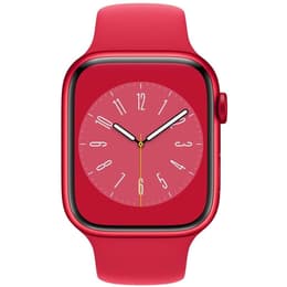 Apple Watch Series 8 (2022) GPS + Cellular 45 mm - Aluminium Rood - Sportbandje Rood