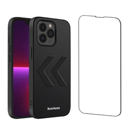 Back Market Hoesje iPhone 13 Pro Max en beschermend scherm - Gerecycled plastic - Zwart
