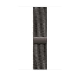 Apple Watch (2025) GPS + Cellular 46 mm - Titanium Leisteen - Milanees bandje Zwart