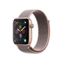 Apple Watch (Series 4) 2018 GPS 44 mm - Aluminium Goud - Klassieke gesp Roze
