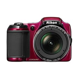 Bridge camera Coolpix L820 - Rood + Nikon Nikkor 30X Wide Optical Zoom ED VR 22.5–675mm f/3-5.8 f/3-5.8