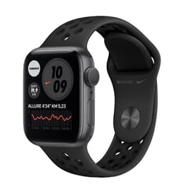 Apple Watch (Series 6) 2020 GPS 44 mm - Aluminium Spacegrijs - Sportbandje van Nike Zwart