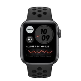 Apple Watch (Series 6) 2020 GPS 44 mm - Aluminium Spacegrijs - Sportbandje van Nike Zwart