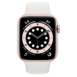 Apple Watch Series 5 (2019) GPS 44 mm - Aluminium Goud - Sportbandje Wit