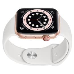 Apple Watch Series 5 (2019) GPS 44 mm - Aluminium Goud - Sportbandje Wit