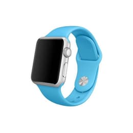 Apple Watch (Series 1) 2016 GPS 38 mm - Aluminium Zilver - Sport armband Blauw