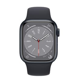 Apple Watch Series 8 (2022) GPS + Cellular 41 mm - Aluminium Midnight - Sportbandje Zwart