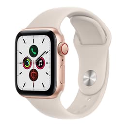 Apple Watch Series SE 1 (2020) GPS + Cellular 40 mm - Aluminium Goud - Sportbandje Sterrenlicht