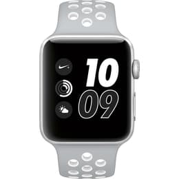 Apple Watch (Series 2) 2016 GPS 38 mm - Aluminium Zilver - Nike sport armband Wit