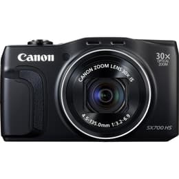 Compactcamera PowerShot SX700 HS - Zwart + Canon Zoom Lens 30X IS 25-750mm f/3.2-6.9 f/3.2-6.9