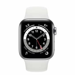 Apple Watch Series 6 (2020) GPS + Cellular 40 mm - Aluminium Zilver - Sportbandje Wit