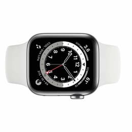 Apple Watch Series 6 (2020) GPS + Cellular 40 mm - Aluminium Zilver - Sportbandje Wit