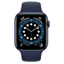 Apple Watch (Series 6) 2020 GPS + Cellular 44 mm - Aluminium Blauw - Sportbandje Blauw