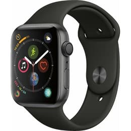 Apple Watch (Series 4) 2018 GPS 44 mm - Aluminium Spacegrijs - Sport armband Zwart