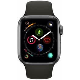 Apple Watch Series 4 (2018) GPS 44 mm - Aluminium Spacegrijs - Sportbandje Zwart