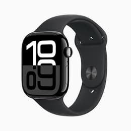 Apple Watch Series 10 (2024) GPS 42 mm - Aluminium Gitzwart - Sportbandje van Nike Zwart