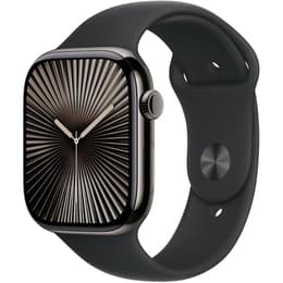 Apple Watch Series 10 (2024) GPS 42 mm - Aluminium Gitzwart - Sportbandje van Nike Zwart
