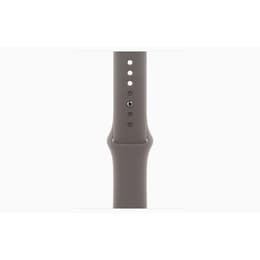 Apple Watch Series 9 (2023) GPS + Cellular 41 mm - Roestvrij staal Goud - Sportbandje Zwart