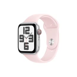Apple Watch (Series SE) 2020 GPS + Cellular 44 mm - Aluminium Zilver - Sportbandje Roze