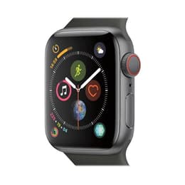 Apple Watch (Series 4) 2018 GPS + Cellular 44 mm - Aluminium Spacegrijs - Sport armband Zwart