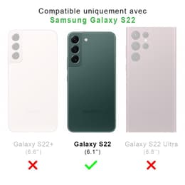 Back Market Hoesje Galaxy S22 en beschermend scherm - Gerecycled plastic - Zwart - Golfpatroon