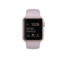Apple Watch (Series 1) 2016 GPS 38 mm - Aluminium Rosé goud - Sport armband Roze