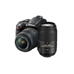 Reflex Nikon D5100 - Zwart + Lens  18-55mm f/3.5-5.6VR+f/4.0-5.6VR