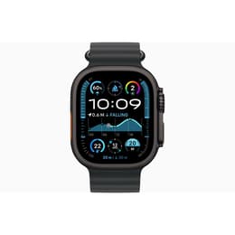 Apple Watch Ultra 2 (2024) GPS + Cellular 49 mm - Titanium Zwart - Ocean-bandje Zwart