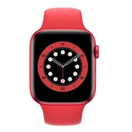 Apple Watch (Series 6) 2020 GPS + Cellular 44 mm - Aluminium Rood - Sport armband Rood
