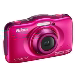 Compactcamera CoolPix S32 - Roze + Nikon Nikkor f/3.3-5.9 30-90mm f/3.3-5.9